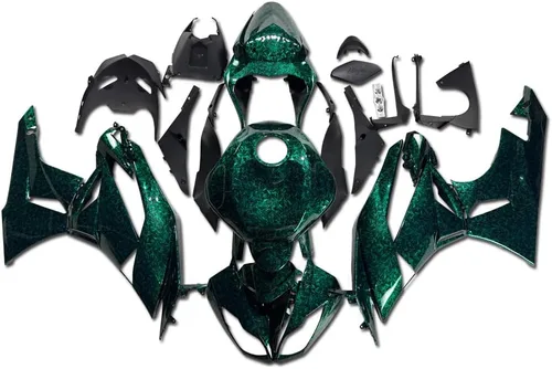 Vista 25 de US STOCK - Carenado negro brillante apto para 2009-2012 ZX6R 636 ZX-6R inyección ABS plásticos posventa carrocería 2010 2011 09 10 11 12