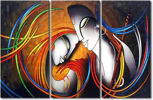 Vista 31 de TUMOVO Arte de pared de Dios hindú para sala de estar, lienzo de Ganesha, arte de pared de escultura de elefante, cuadros modernos, arte