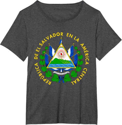 Vista 28 de Camiseta con diseño de emblema de la bandera de El Salvador