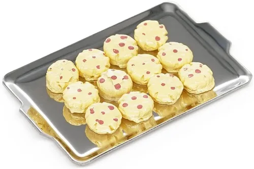 Vista 2 de Odoria 1/12 Galletas en miniatura con bandeja Accesorios de decoración de casa de muñecas