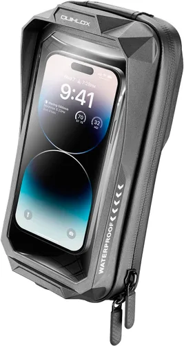 Vista 8 de Interphone, QUIKLOX - Funda para teléfono móvil iPhone 14 para motocicleta, bicicleta y automóvil, funda rígida universal impermeable con protección
