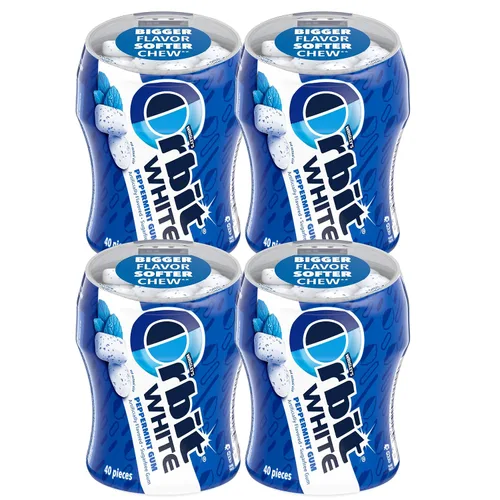 Vista 7 de Orbit Bubblemint Gum, botella de 55 piezas (paquete de 4), goma de mascar sin azúcar