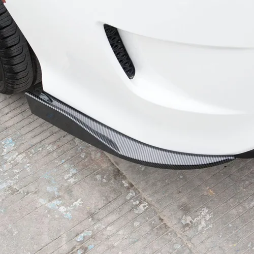 Vista 3 de Protector divisor de parachoques trasero de coche para Dodge Charger 2015-2021 (fibra de carbono negra)