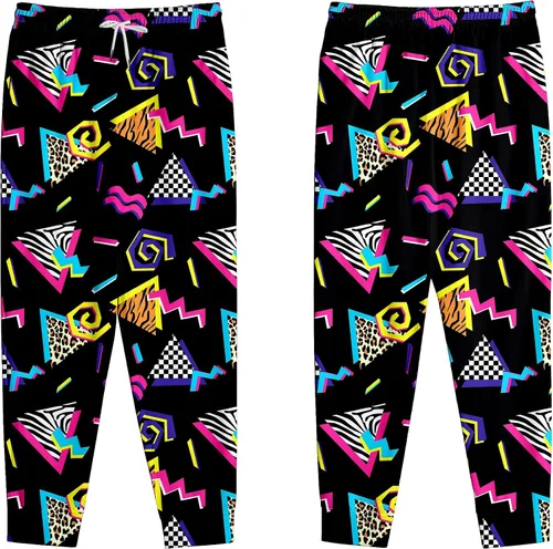 Vista 5 de Pantalones deportivos de moda estilo de los años 80 para hombre, pantalones deportivos divertidos para hombre, pantalones deportivos casuales