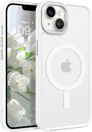Vista 31 de BENTOBEN Funda magnética para iPhone 13 y iPhone 14 [compatible con Magsafe] Funda translúcida mate para iPhone 13/14, delgada, a prueba de golpes