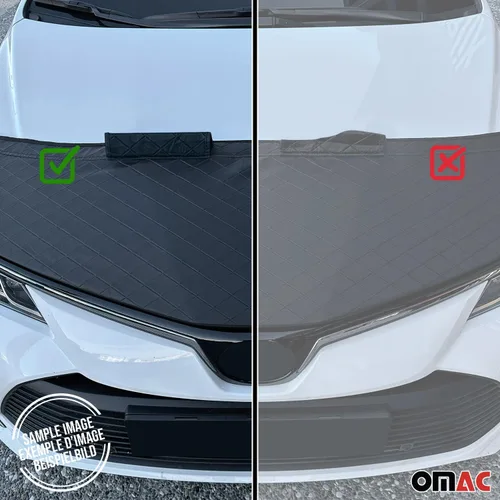 Vista 9 de OMAC Sujetador de media capucha con estampado de diamantes para Volkswagen Beetle 2012-2019 Máscara de cubierta frontal negra - Sujetador capó