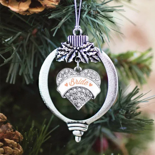 Vista 244 de Inspired Silver - Adorno con dije de hermana gemela - Adornos navideños de plata con circonitas cúbicas