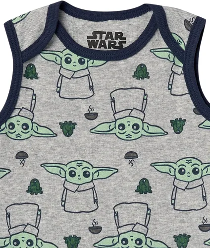 Vista 2 de Tienda Essentials Disney Star Wars - Body unisex sin mangas para bebés, paquete de 6