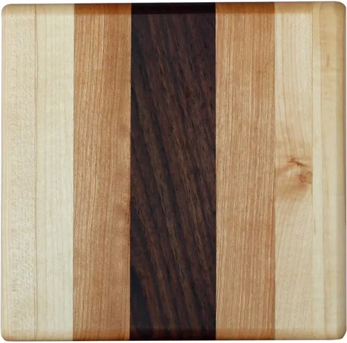 Vista 7 de Tablas de cortar de madera hechas a mano incluyendo aceite (9 "x 11" con asa)