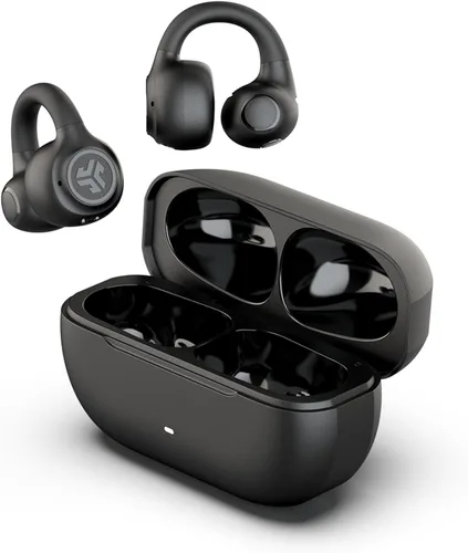Vista 10 de JLab, Flex, auriculares de oreja abierta, auriculares Bluetooth inalámbricos con clip, auriculares de oreja abierta, blanco nube