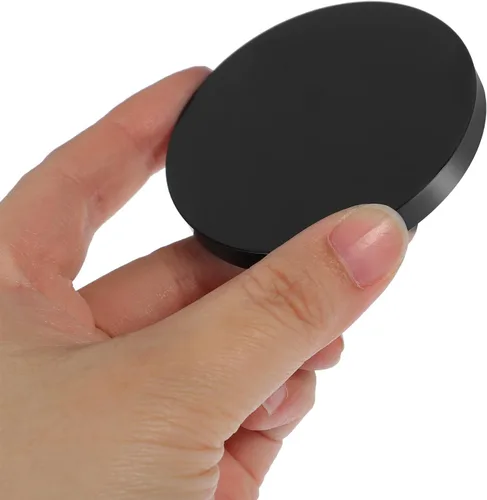 Vista 5 de VOSAREA Espejo rascador de obsidiana negra natural, piedra circular, disco redondo, Feng Shui, espejo con soporte para meditación de adivinación