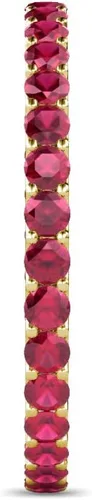 Vista 5 de Ruby 0.88 ctw U-Prong Anillo de eternidad para mujer, apilable, oro de 14 quilates
