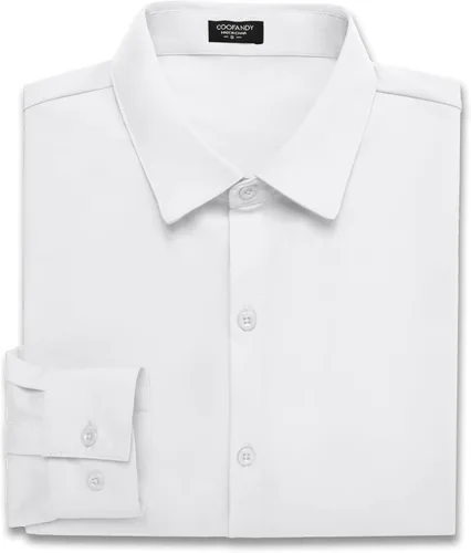 Vista 7 de COOFANDY Camisas de vestir ajustadas para hombre, sin arrugas, manga larga, casuales, con botones