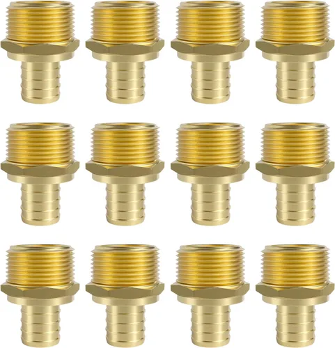 Vista 15 de SUNGATOR Paquete de 2 adaptadores machos Pex de 1 pulgada, latón sin plomo, accesorios Pex de 1 pulgada