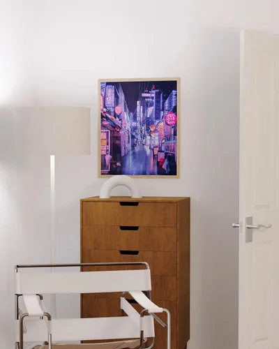 Vista 5 de RipGrip Arte de pared de neón, póster de ciudad de Seúl Corea, decoración de dormitorio para niños adolescentes, pósteres estéticos