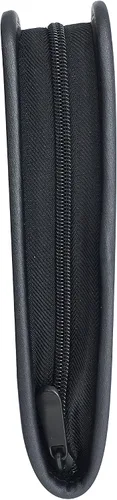 Vista 5 de MSP 10.8 x 8.75 pulgadas tamaño compacto negro cremallera Padfolio con forro rojo Funda para teléfono inteligente, mini soporte para tableta