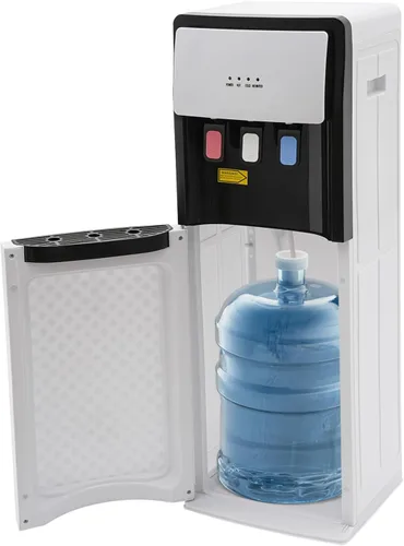 Vista 10 de Dispensador de agua de 5 galones, enfriador de agua fría caliente con carga inferior con 3 ajustes de temperatura, ideal para oficina, hogar, sala