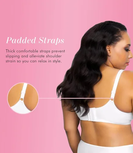 Vista 2 de Exquisite Form 5100535 Fully Cotton Soft Cup Wireless Full-Coverage Bra with Back Closure Lace