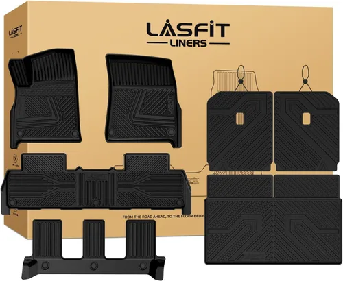Vista 42 de LASFIT Alfombrillas para Freightliner Cascadia 2008-2017, protección para todo tipo de clima, revestimientos de automóvil de elastómero