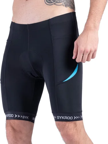 Vista 2 de Cycle Shorts Men Padded Bicycle Riding Pants Bike Biking Clothes Accessories Pockets UPF 50+