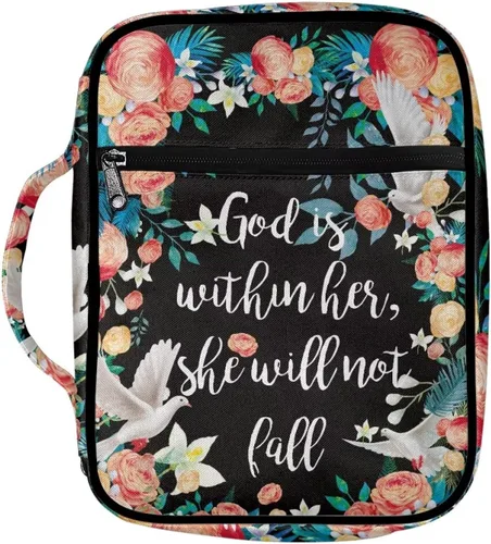 Vista 13 de Funda unisex para la Biblia, portátil, ligera, con asa y bolsillo con cremallera, marcapáginas tamaño grande, Bandera estadounidense mariposa