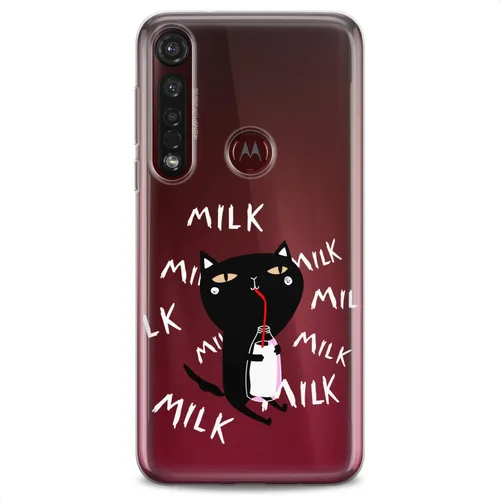 Vista 4 de Funda de TPU compatible con Motorola G9 G8 Plus G7 E20 P40 Z4 Edge 20 G22 Stylus negro Baby Cats Kawaii Flexible Silicona Animales Diseño Lindo