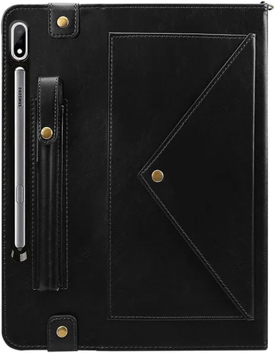 Vista 7 de Bolso Funda para Samsung Galaxy Tab S10 FE/S9 FE 10.9"/S9/S8/S7 11", Techcircle Folio con Soporte Cruzado, Billetera con Ranura para Lápiz S Pen