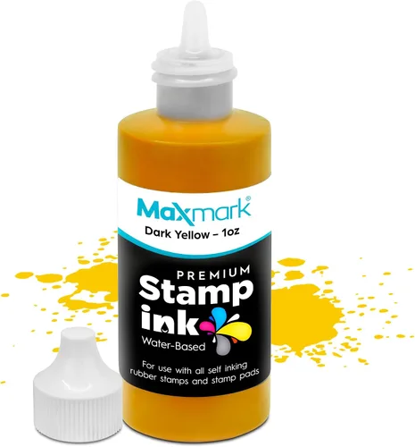 Vista 44 de MaxMark Premium - Tinta de recarga con punta de control en botella para sellos autoentintados, color negro - 1 onza