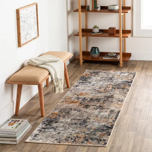Vista 7 de Surya Jefferson - Alfombra moderna con estampado abstracto, 7 pies 10 pulgadas x 10 pies 6 pulgadas, gris