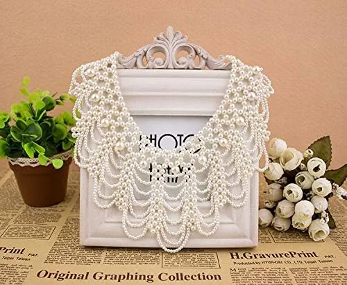 Vista 3 de LEYSTARE Collar de gargantilla RBG con cuentas de perlas desmontables y collar falso para mujer Plástico no conocido