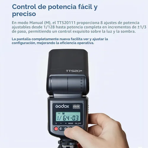 Vista 2 de Godox TT520III Flash universal de zapata caliente para Canon Nikon Sony