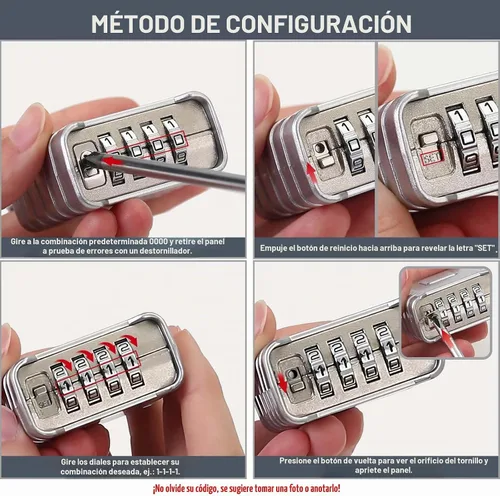 Vista 8 de ZHEGE Cerradura de combinación resistente al aire libre, cerradura