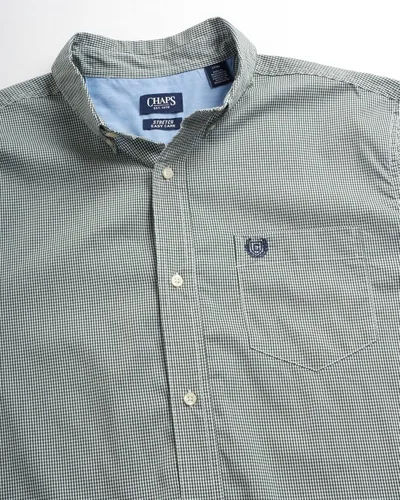 Vista 2 de Chaps Men's Big and Tall Button Down Shirt - Long Sleeve Collared Shirt Wrinkle Resistant Sustainable (L-4X-Large Big & Tall)