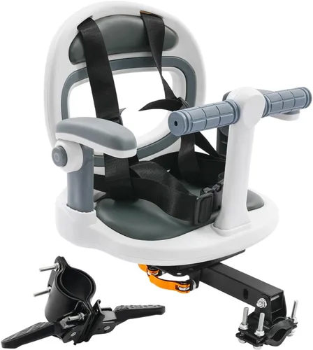 Vista 11 de Kids Bike Seat Front Mounted Toddler Bicycle Seats for Children 6 Mo.~8 Years 360° Rotatable Front Child Carrier Bike Chair Bicycle Seats for Kids