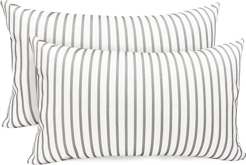 Vista 43 de Juego de 2 fundas de almohada decorativas negras boho 16x16 pulgadas, fundas de almohada de lino modernas estilo bohemia campestre para exteriores
