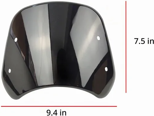 Vista 6 de Parabrisas Universal para Motocicleta Deflector de Viento Parabrisas Pantalla Frontal con Soporte para Motocicleta Faro LED de 5"-7" Pantalla