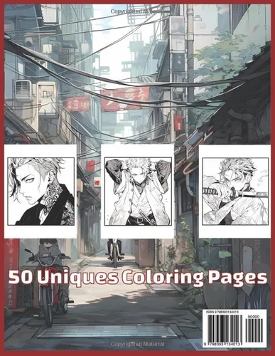 Vista 2 de Large Print Yakuza Coloring Book for Teens And Adults Beautiful Japanese Anime and Manga Gangster Colouring Pages for Teens, Adults, & Kids
