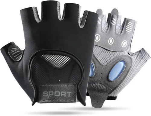 Vista 6 de Guantes de entrenamiento para gimnasio Guantes de levantamiento de pesas Guantes de ciclismo de dedo corto Guantes deportivos para hombres y mujeres