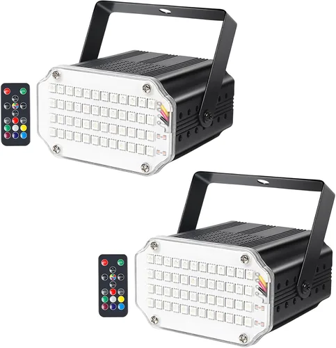 Vista 8 de MAD OWL Paquete de 2 luces estroboscópicas blancas para habitación, luces estroboscópicas de fiesta intermitentes para fiesta (paquete de 2)