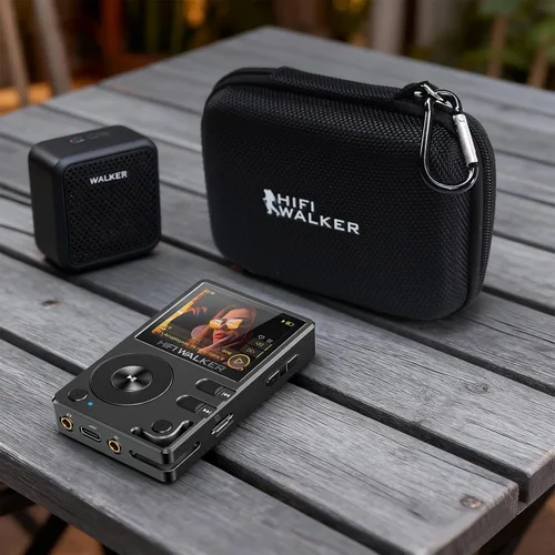 Vista 10 de HIFI WALKER Paquete de reproductor MP3 de alta resolución H2 de 64 GB y funda protectora