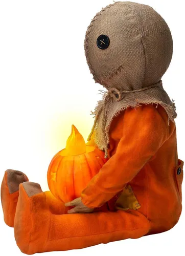 Vista 3 de Spirit Halloween Muñeca Sam sentado iluminado - Trick 'r Treat, multicolor