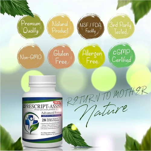 Vista 4 de Prescript Assist - Prebióticos y probióticos para la salud digestiva e inmunológica con proteína de guisante avanzada, 28 cepas de microflora