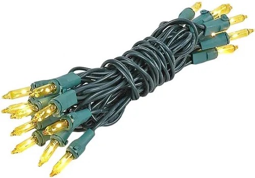 Vista 7 de Novelty Lights Cadena de mini luces transparentes de 20 bombillas de 8.5 pies en cable verde, luces incandescentes de hadas no conectables para Claro