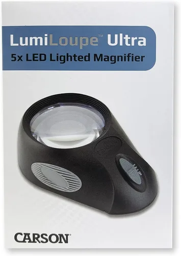 Vista 6 de Carson LumiLoupe Ultra 5x Lupa de lupa con luz LED con 3 ajustes de brillo (LL-88)