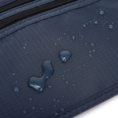 Vista 97 de DAITET Cinturón de dinero, soporte para pasaporte, cartera de viaje oculta segura con bloqueo RFID, riñonera encubierta (negro), Negro, Rfid