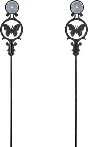 Vista 22 de Touch of Class Pathways Marcapasos Reflectantes para Entrada de Dos Unidades para Uso en Exterior Diseño de Emblema de Flor de Lis Juego