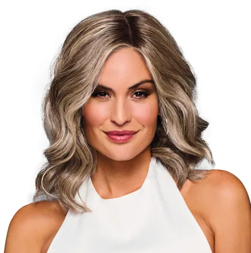 Vista 17 de Raquel Welch Bella Vida - Peluca ondulada en capas, 100% atada a mano, longitud de hombro por Hairuwear, gorra pequeña promedio, RL10/12 castaño