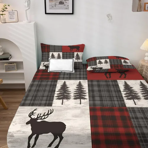 Vista 24 de Anchor Sheets - Juego de sábanas tamaño Queen, sábanas náuticas, de microfibra suave y bolsillo profundo, sábanas y fundas de almohada estampadas