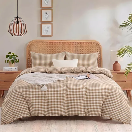 Vista 16 de NEXHOME PRO Funda de edredón Twin XL 100% algodón lavado, transpirable, duradera, texturizada, similar al lino, juego de ropa de cama para el hogar