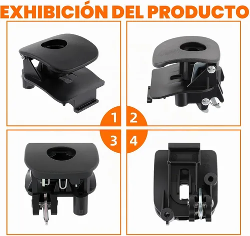 Vista 3 de Goamotors 15924033 Manija de bloqueo de guantera Ebony para Chevy Corvette C6 2005-2013, reemplazo para 15924032, guantera C6 Corvette